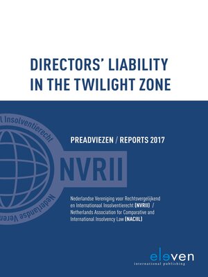 cover image of Directors' liability in the twilight zone
